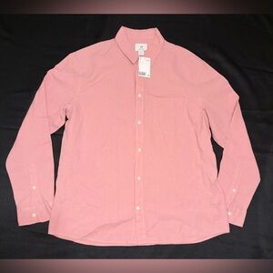 H&M Pink Button-Down Shirt – Size L – New With Tags